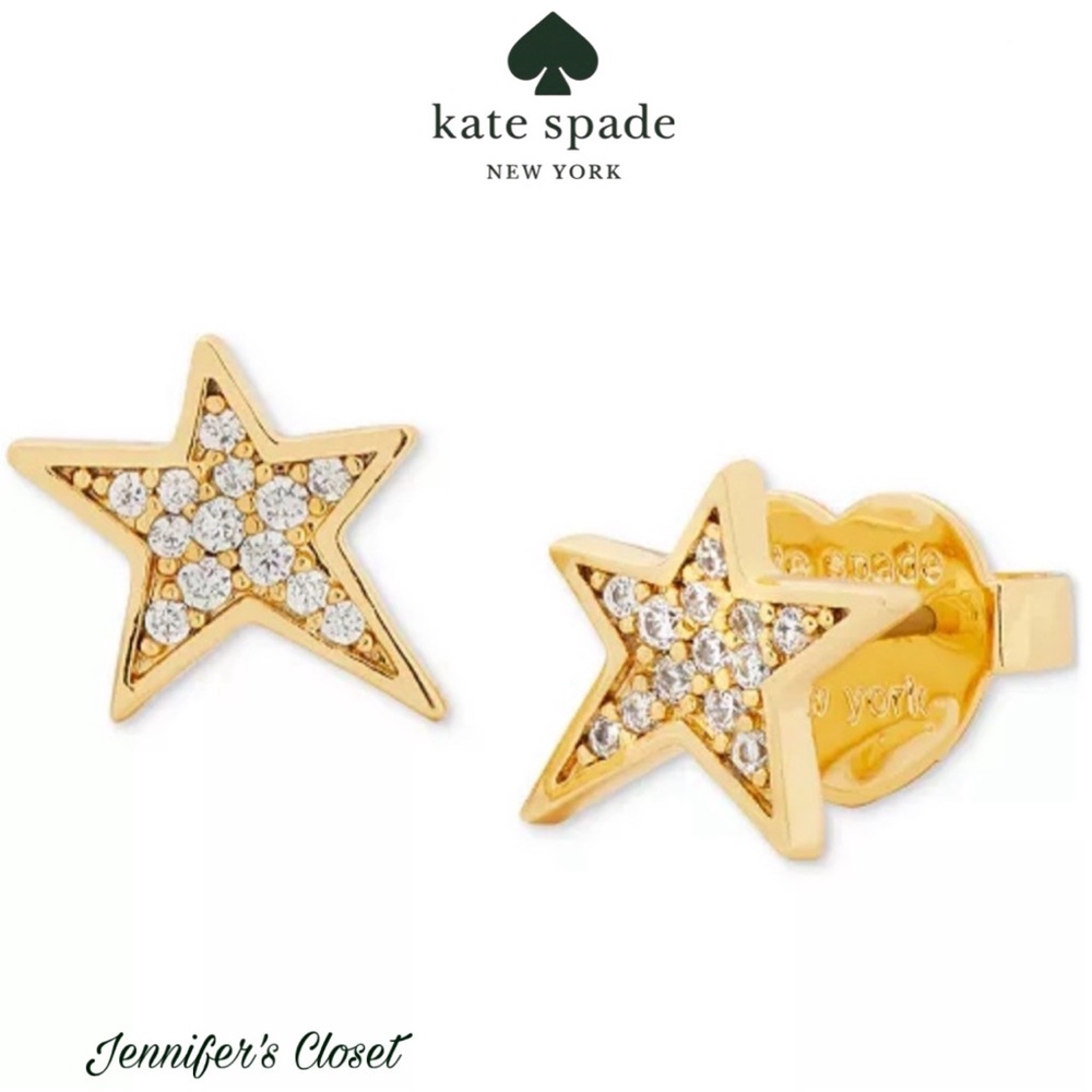 KATE SPADE Pave Star Stud Earrings NWT